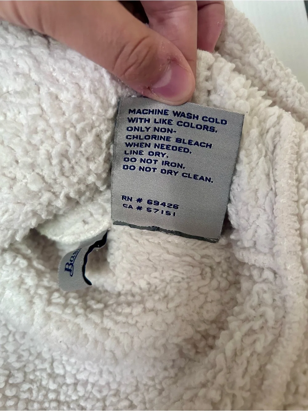 G.H. Bass Sherpa Fleece Jacket Cream Full Zip Cozy Teddy Coat